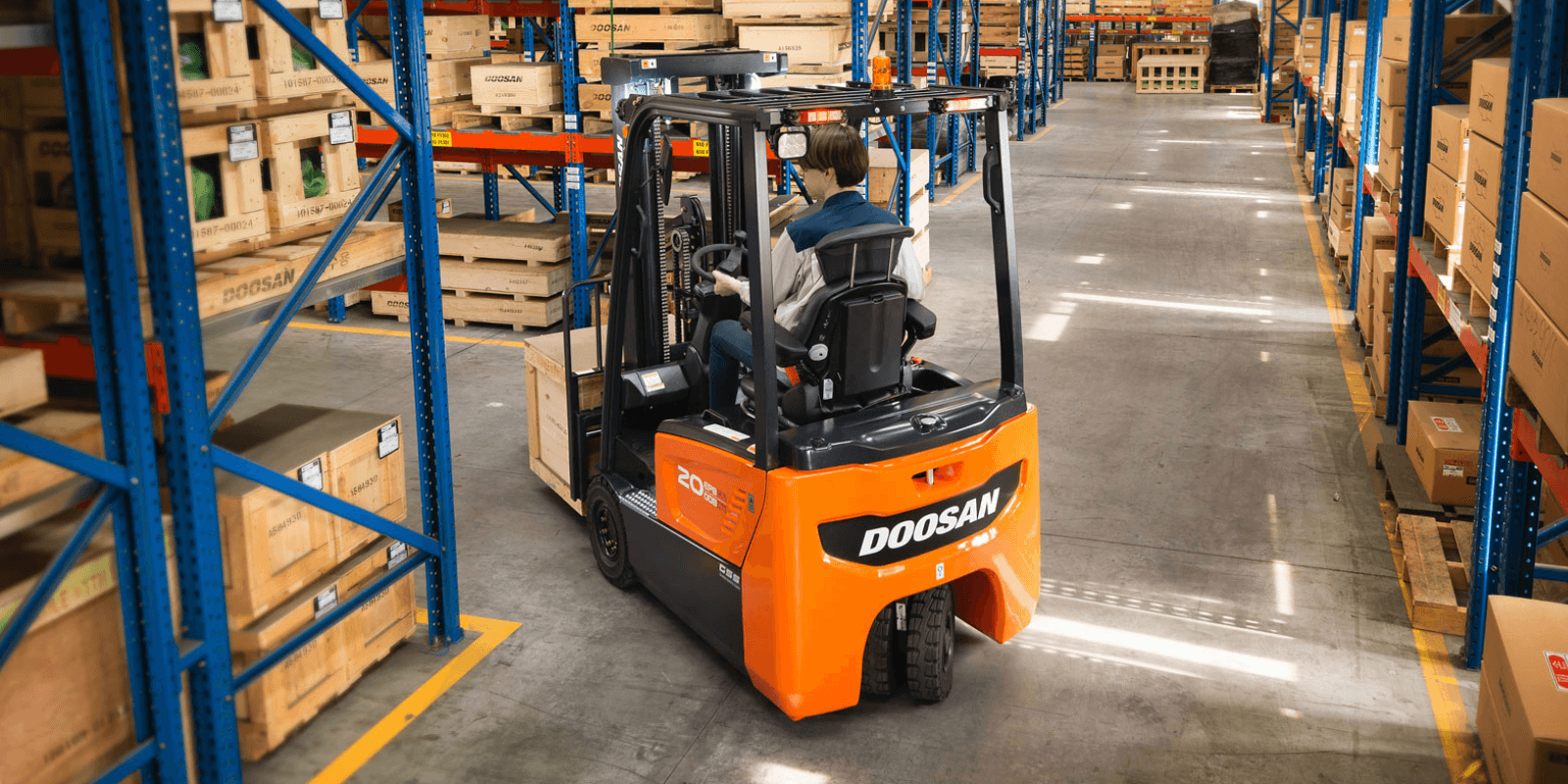 Photo Of A Forklift Truck Contract Hire Doosan In Action